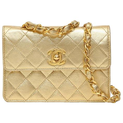 chanel gold bag vintage|vintage chanel bag 24k gold.